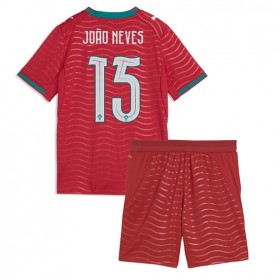 Portugal Joao Neves #15 Hjemme skjorte til barn VM 2026 Kortermet (+ korte bukser)